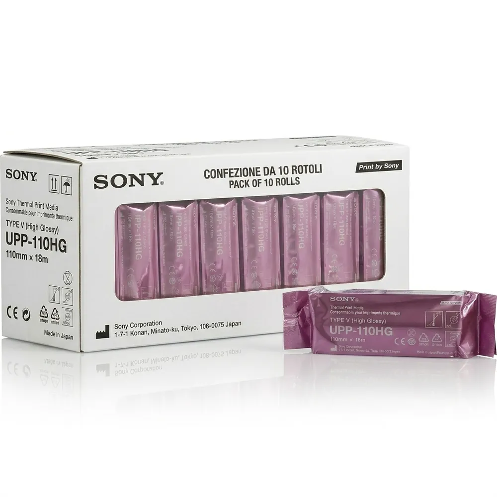Rotolo di carta termica Sony UPP-110HG per stampante ecografo Sony UP-D897