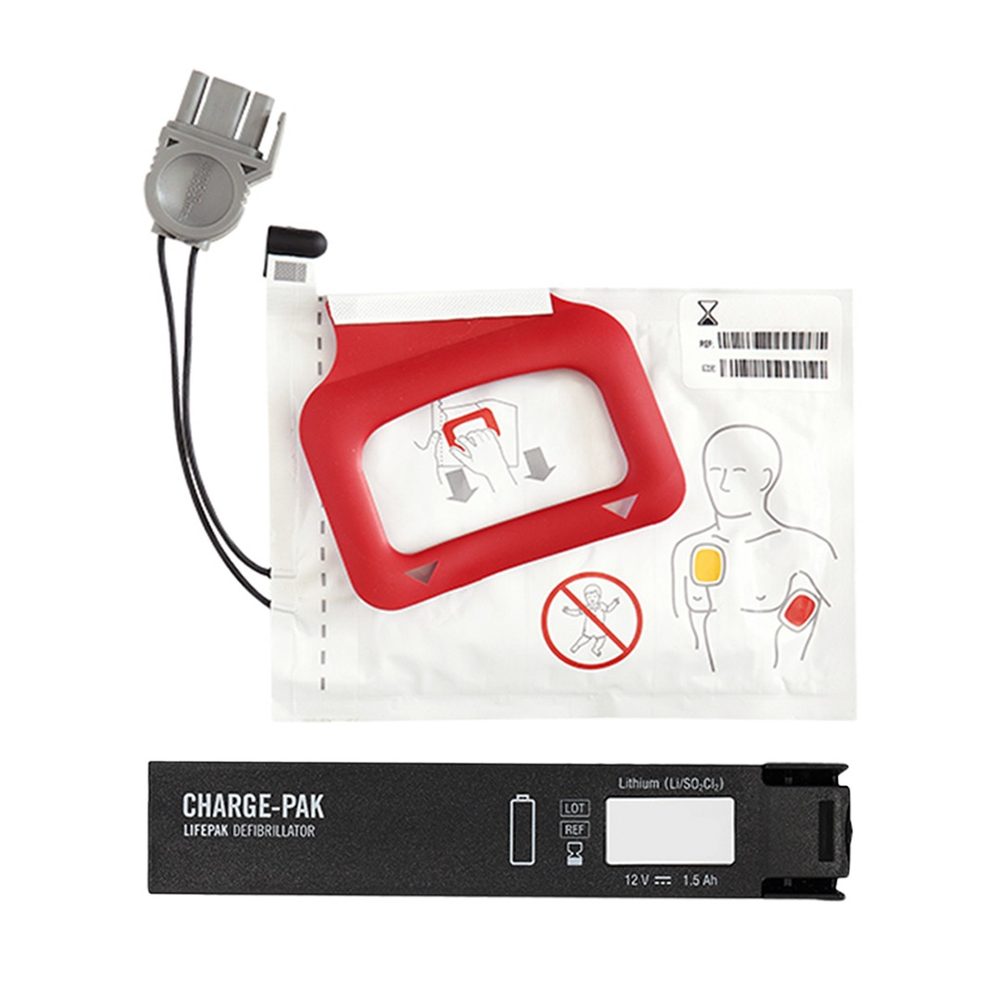 Kit Physio-Control Charge-Pak con elettrodi adulti Quik-Pak per defibrillatore Lifepak CR Plus