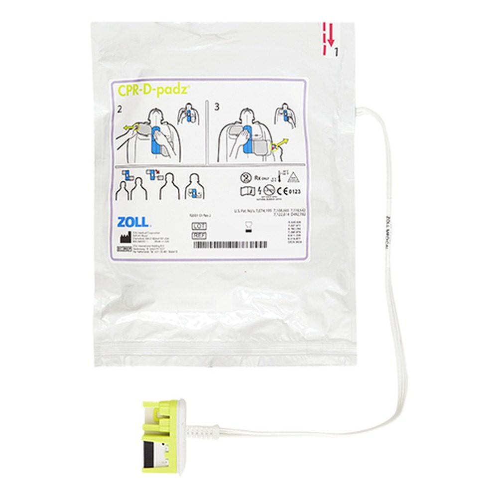 Elettrodi Zoll CPR-D-padz monoblocco con sensore RCP centrale per defibrillatore AED Plus e AED Pro