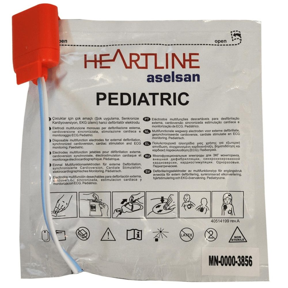 Elettrodi pediatrici per DAE Aselsan Heartline, coppia monouso